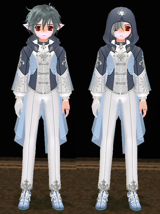 Equipped Male Iceborn Noble Set viewed from the front