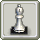 Homestead Chess Piece - White Bishop and Black Square