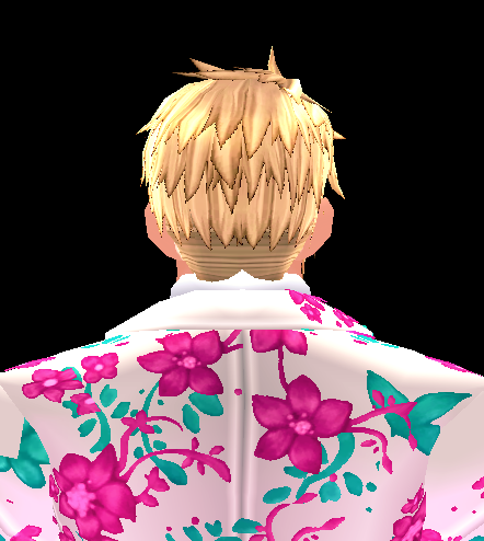 Equipped Floral Regalia Wig (M) viewed from the back