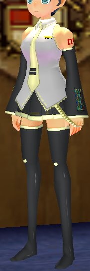 Equipped Hatsune Miku Outfit (Dyed) viewed from an angle