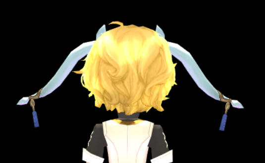 Equipped Slender Long Ears Headband viewed from the back