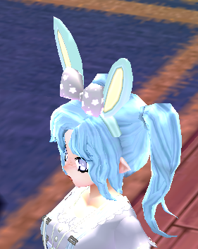 Equipped Casual Date Bunny Ears and Bow Headband viewed from an angle