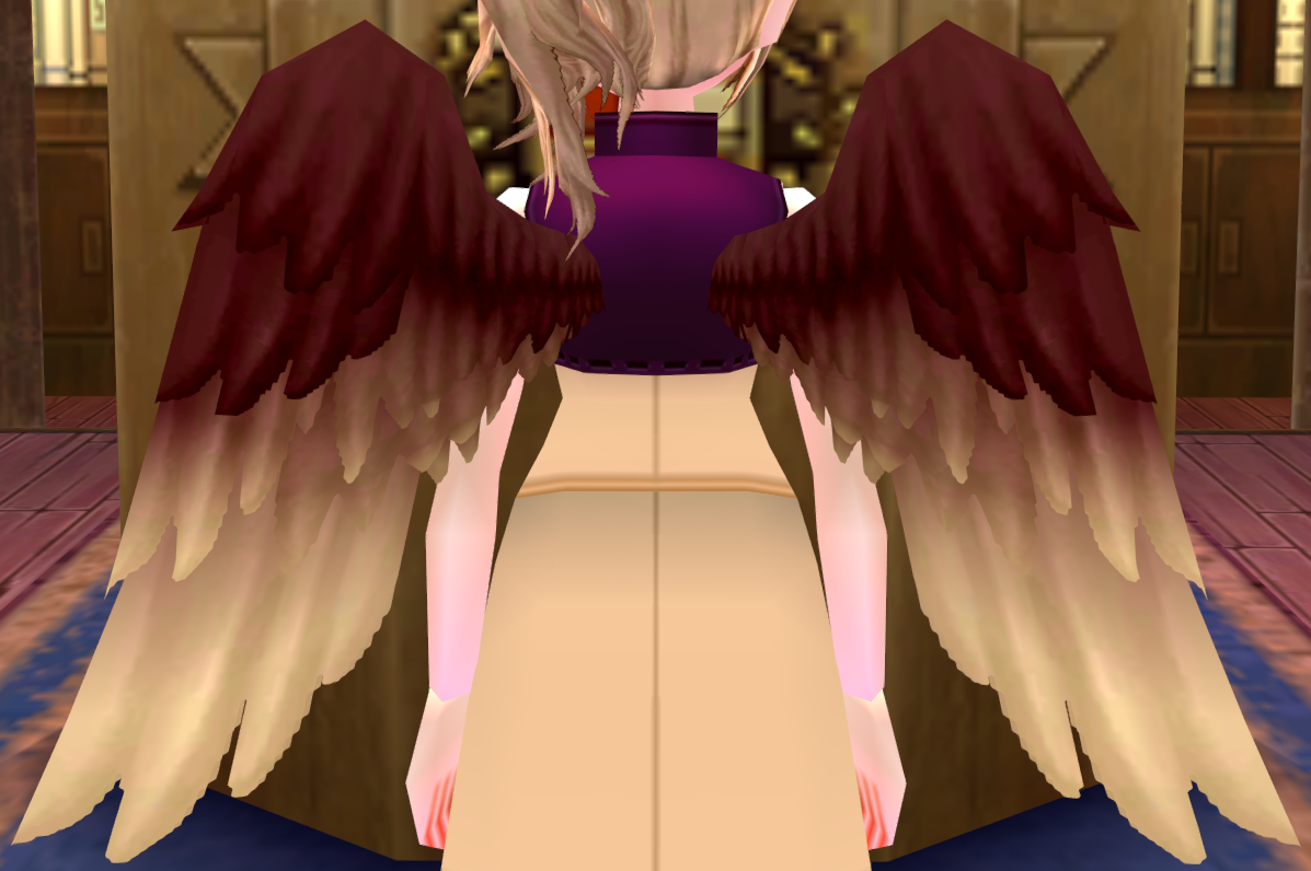 Equipped Two-tone Cupid Wings viewed from the back