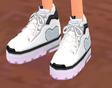 Equipped Prep Heart Shoes (F) viewed from an angle