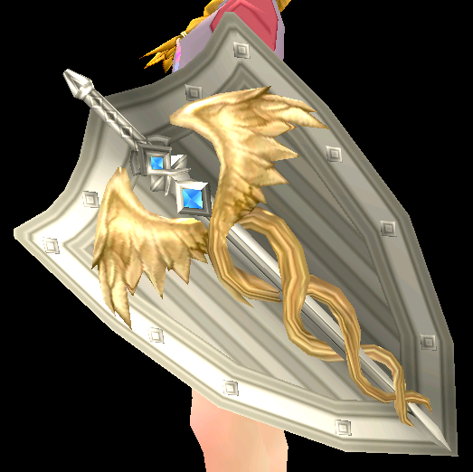 Royal Crystal Wing Shield (White and Gold) Equipped.png