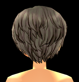 Equipped Cheerful Barista Wig (M) viewed from the back