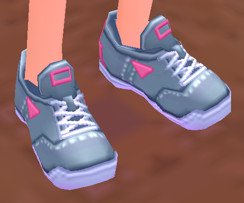 Equipped Tennis Shoes viewed from an angle