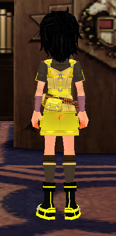 Equipped Male Treasure Hunter Set viewed from the back