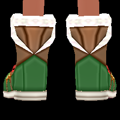 Equipped Christmas Boots (M) viewed from the back