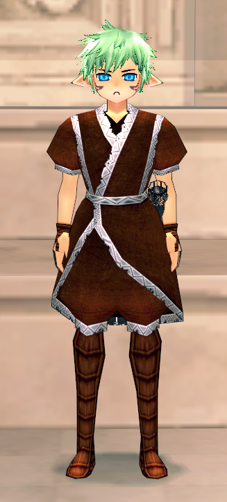 Equipped Advancement Outfit (Alchemy) viewed from the front