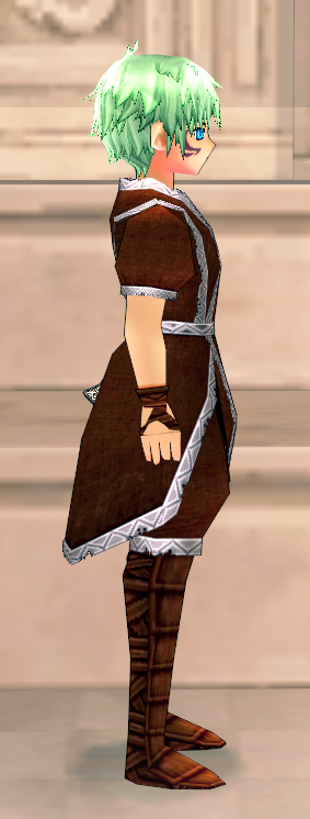 Equipped Advancement Outfit (Alchemy) viewed from the side