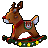 Building icon of Christmas Rocking Reindeer