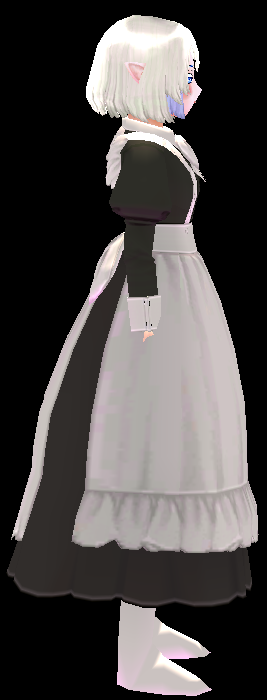 Equipped Classic Maid Dress (F) viewed from the side