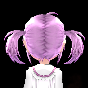 Equipped Natural Short Twin Tail Wig (F) viewed from the back