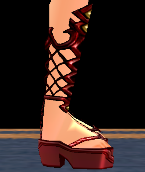 Equipped Noblesse Deity Shoes (M) viewed from the side