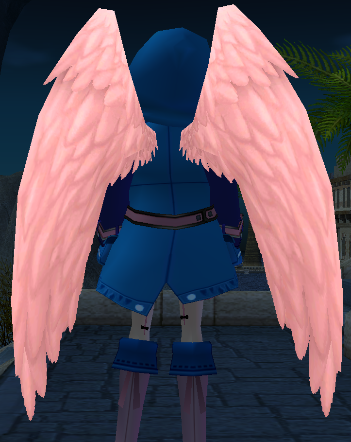Baby Pink Angel Wings Equipped Back Night.png