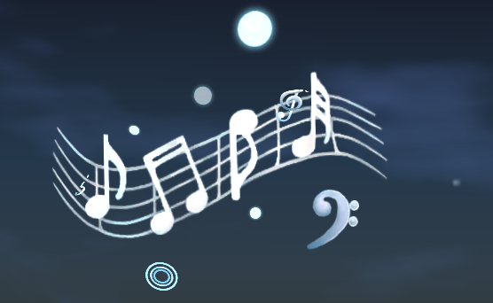 How Homestead Music Note Mobile 1 appears at night