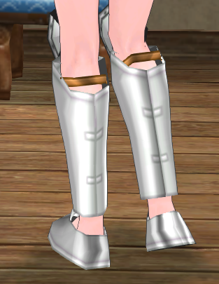 Equipped Knight Wing Plate Boots viewed from the back
