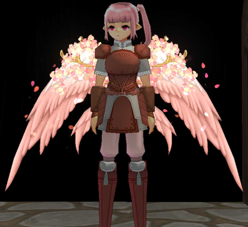Equipped Full Bloom Yggdrasil Wings viewed from the front