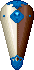 Inventory icon of Hetero Kite Shield (White and Brown Shield, Blue Metal)