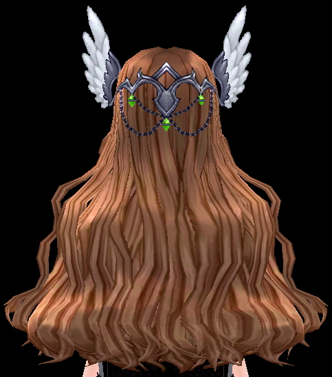 Equipped Noblesse Deity Wig and Hair Piece (F) viewed from the back