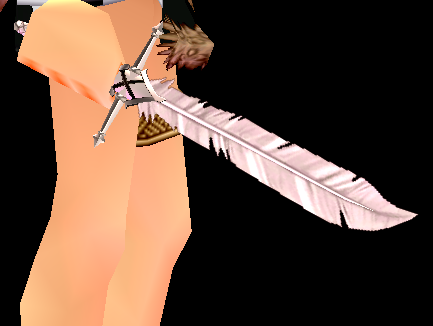 Equipped Feather Sword