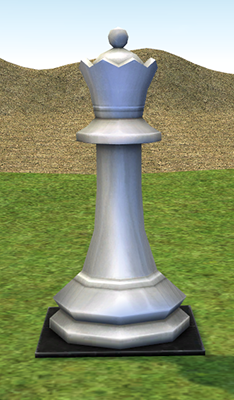 Building preview of Homestead Chess Piece - White Queen and Black Square