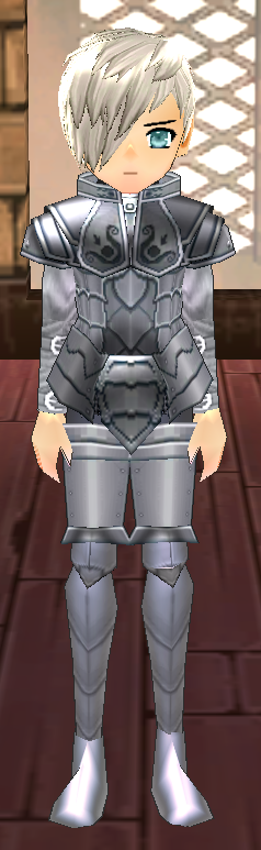 Equipped Aodhan's Claus Knight Armor viewed from the front