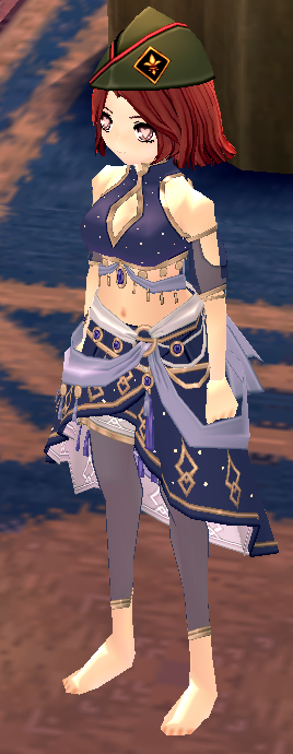 Equipped Authentic Water Spirit Outfit (F) viewed from an angle