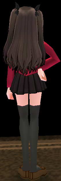 Equipped Rin Tohsaka Set viewed from the back