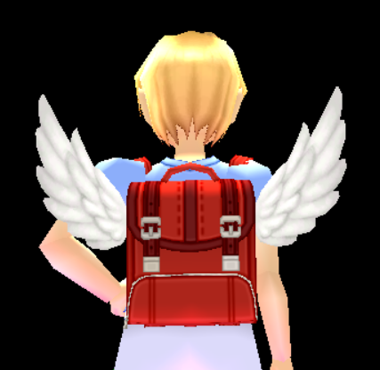 Equipped Lovely Winter Pure Wings Backpack viewed from the back