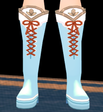 Equipped Royal Evening Teacup Boots (M) viewed from the front