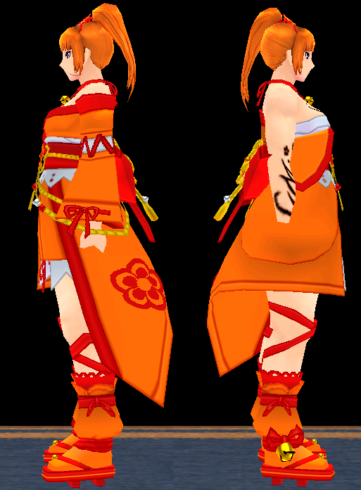 Equipped GiantFemale Ronin Set viewed from the side