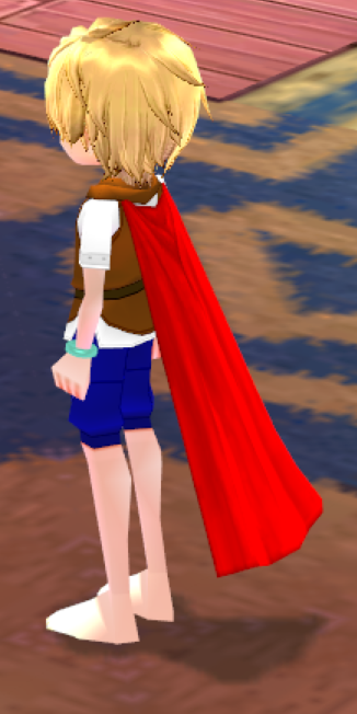 Equipped Simple Halloween Cape viewed from an angle