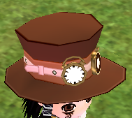 Equipped Steampunk Inventor Hat (M) viewed from an angle