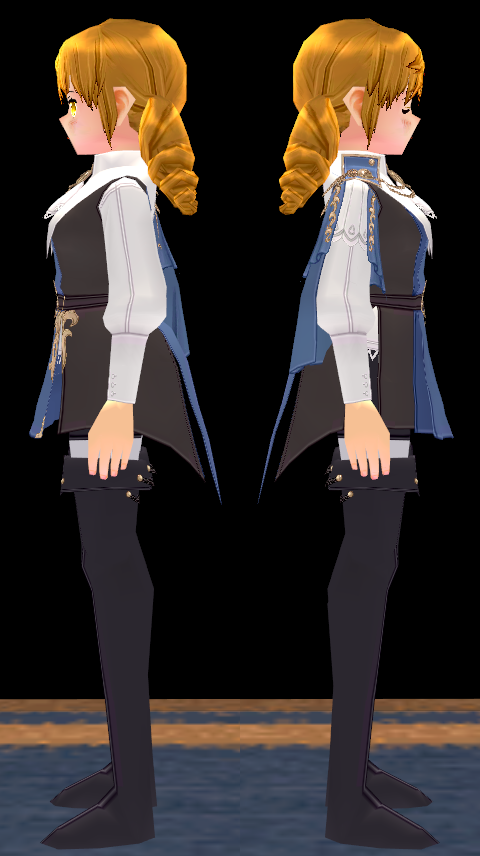 Equipped Musketeer's Attire (F) viewed from the side