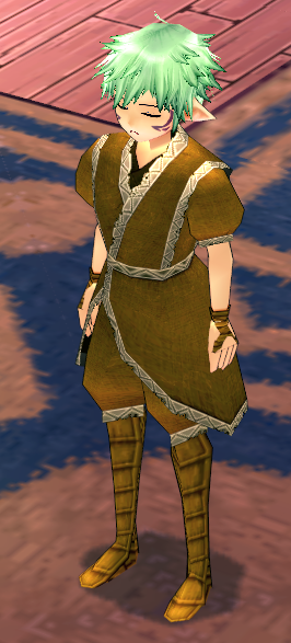 Equipped Advancement Outfit (Life) viewed from an angle