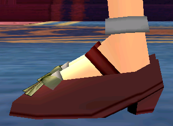 Equipped Cores' Cute Ribbon Shoes viewed from the side