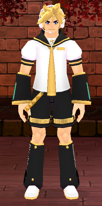 Equipped Giant Kagamine Len Set viewed from the front