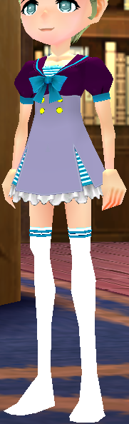 Equipped Sailor Uniform (F) (Dyed) viewed from an angle