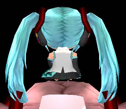 Equipped Teeny Hatsune Miku viewed from the back