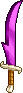 Inventory icon of Hooked Cutlass (Purple Blade)