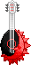 Inventory icon of Battle Mandolin (White Handle, Black Base, Red Spikes)