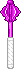 Inventory icon of Mace (Purple Head, White Handle)