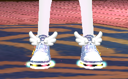 Equipped Shooting Star Flying Shoes viewed from the front