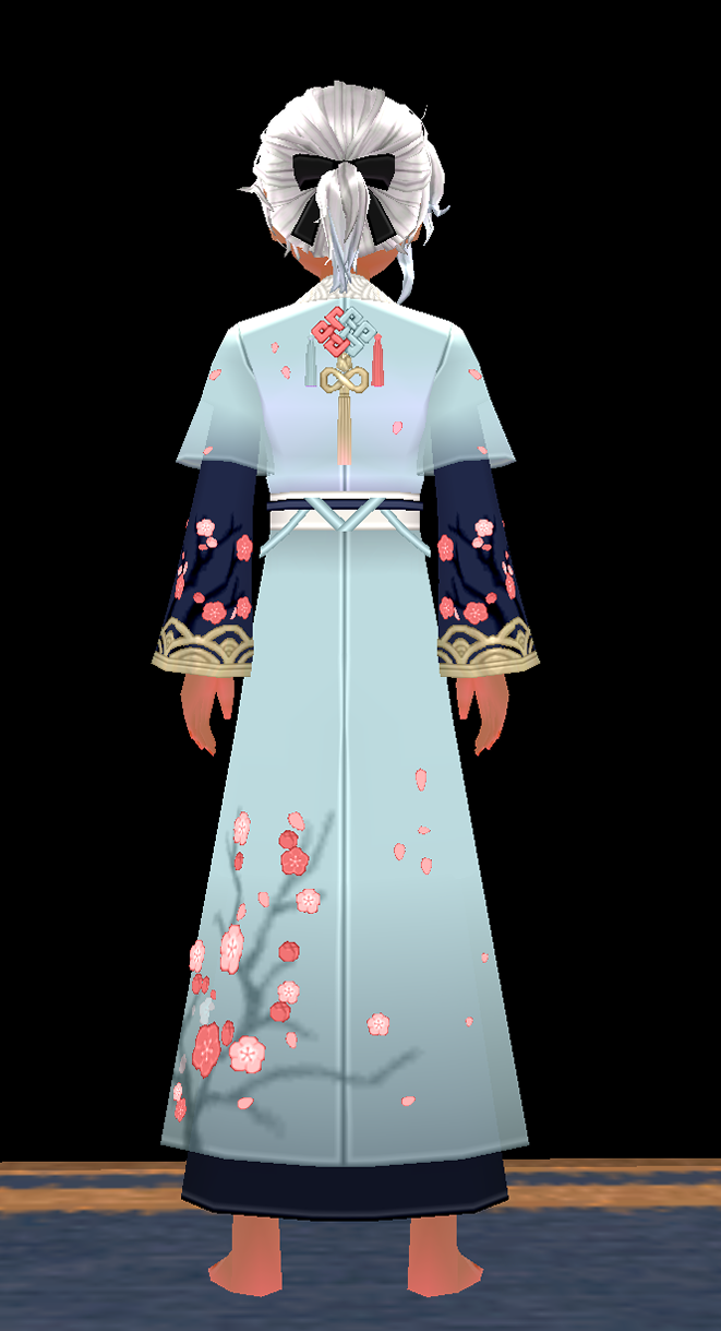 Equipped Apricot Blossom Outfit (M) viewed from the back