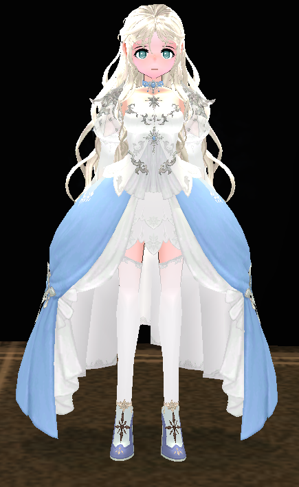 Equipped Female Iceborn Noble Set viewed from the front