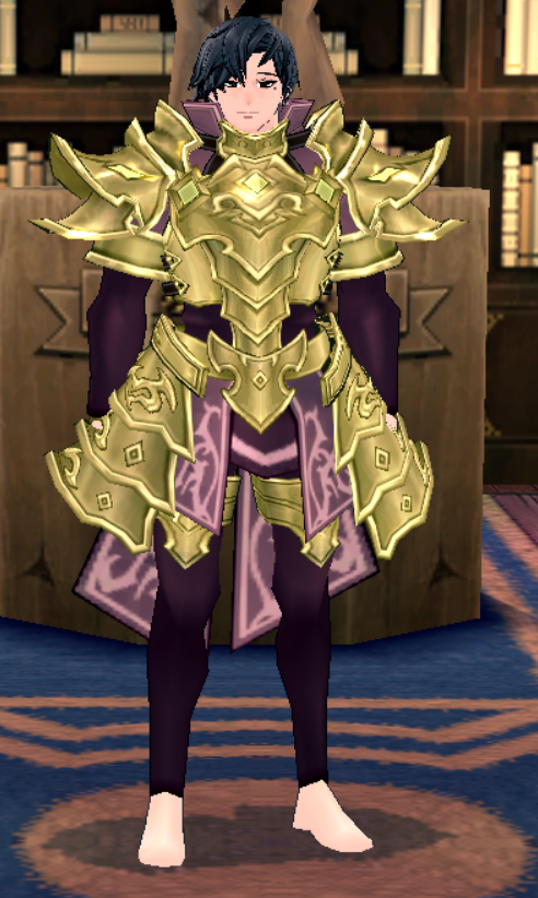 Equipped Abyss Dragon Full Armor (M) viewed from the front