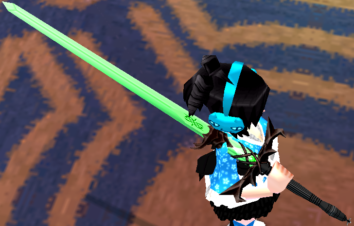 Dragon Blade (Green Blade) Equipped.png