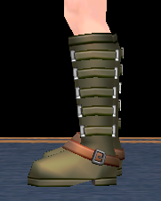 Equipped Giant Flamerider Boots (M) viewed from the side
